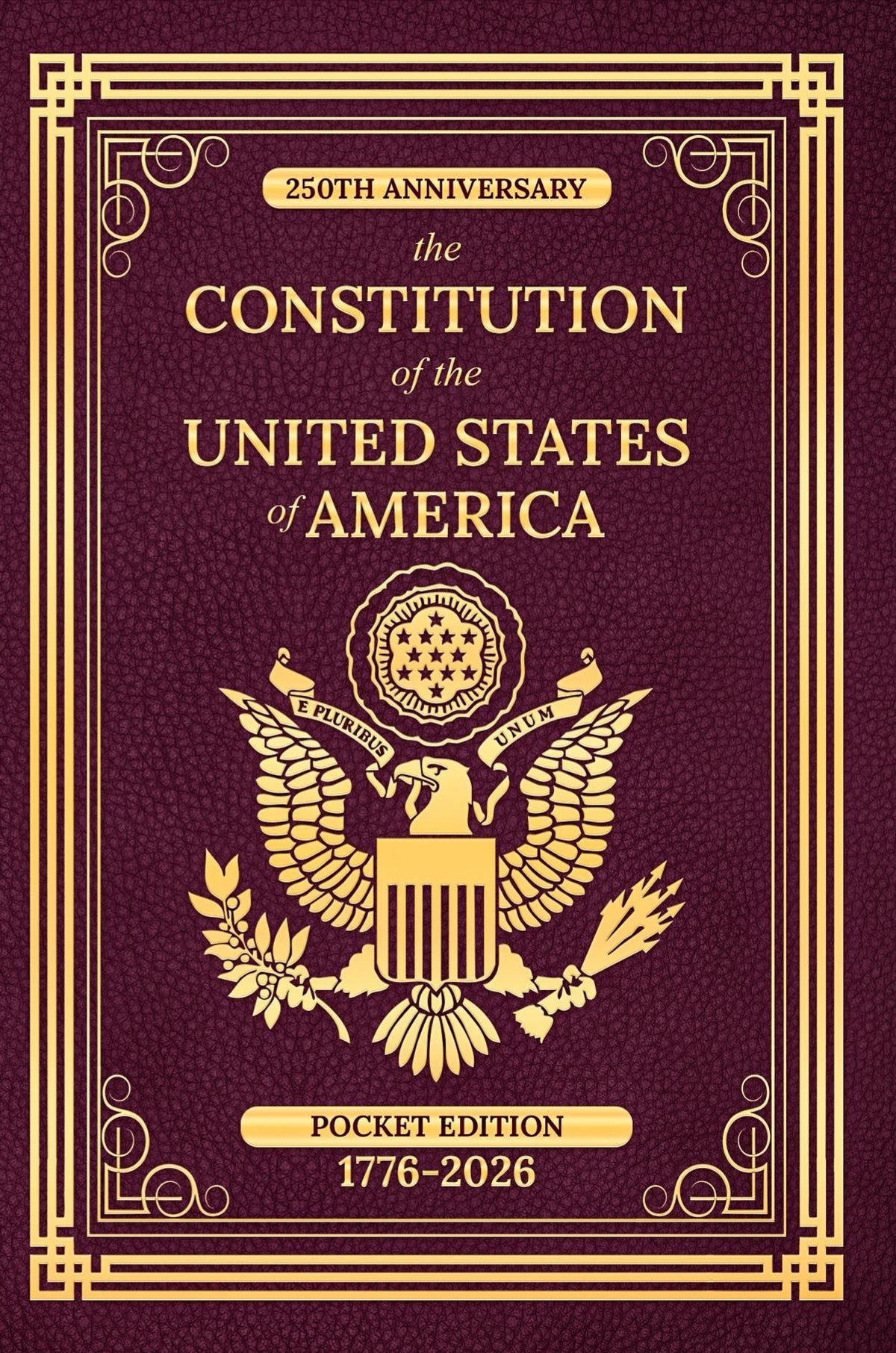 The Constitution of the United States — Pocket Edition (Maroon) + Free 10-Hour Audiobook & Founding Documents eBook